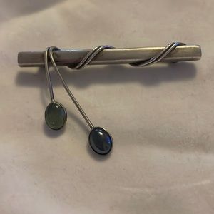 Sterling Mexican sliver brooch with two stones